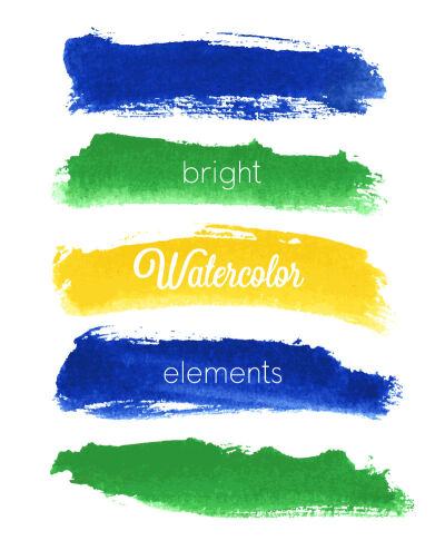 水彩涂鸦banner矢量素材，素材格式：EPS，素材关键词：水彩,banner,颜色