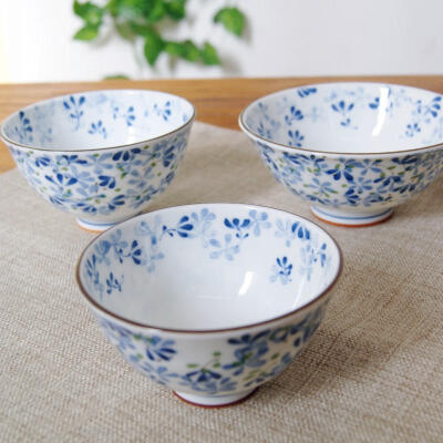 日本进口 陶瓷日式手绘陶瓷碗 米饭碗汤碗 沙拉碗拉面碗 日式面碗