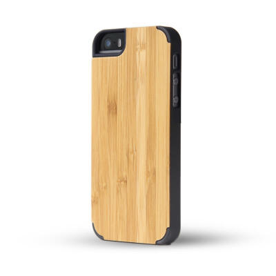 简约时尚碳化竹质iPhone55s手机保护壳苹果5手机壳生日礼物
