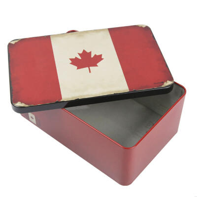 联华创意桌面收纳盒储物 复古国旗风度大号马口铁金属铁质量盒子