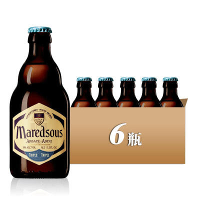 比利时原装进口马里斯10号啤酒 Maredsous 10号 330mL&times;6瓶