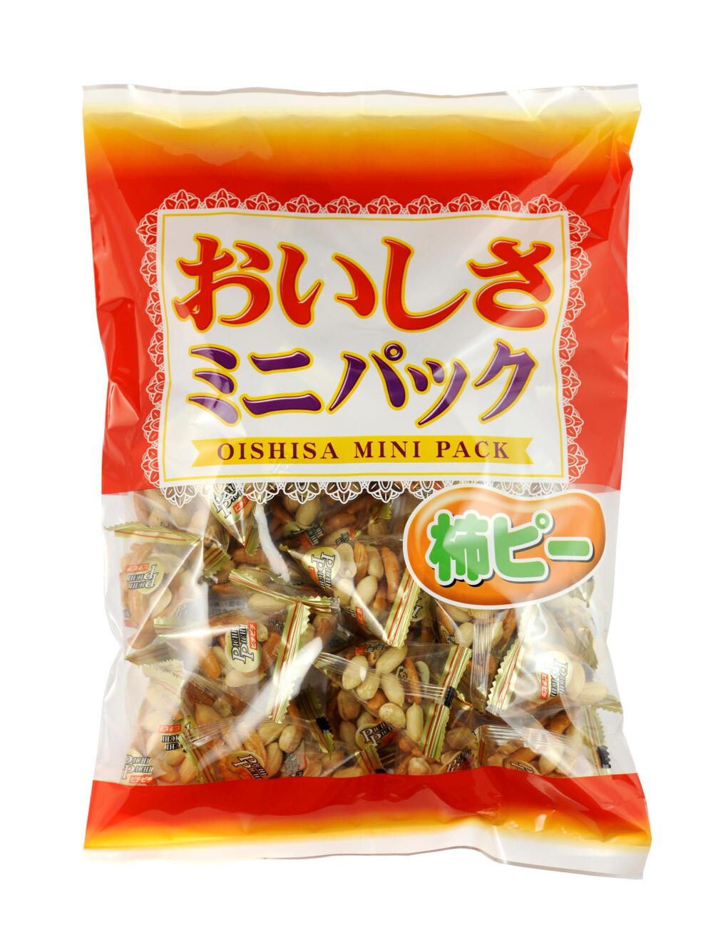 日本原装进口零食品 三幸 柿种花生 360g 日本柿果子 独立包装