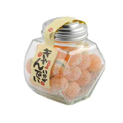 日本进口糖果 今西制果 橘色球糖 120g 手工创意糖果礼物许愿瓶装