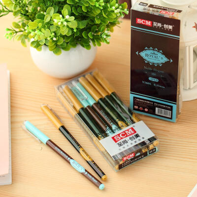日韩创意文具 个性水笔中性笔 学习办公必备 0.35签字笔盒装12支