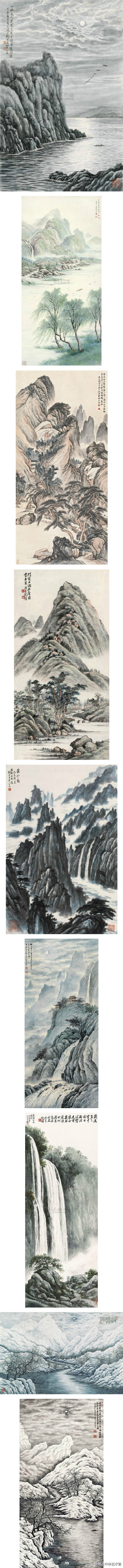  ——陶冷月《25幅精品山水画微展》（1895～1985）江苏苏州人；二、三十年代历任长沙雅礼大学艺术系教授，国立暨南大学艺术系教授兼系主任，国立四川大学教授，又与谢公展、吕凤子等创办南京美术专科学校。 擅长山水、花卉、走兽、游鱼，继而练习西法，尤善画中西合璧之月夜景色；是一位月画奇才。