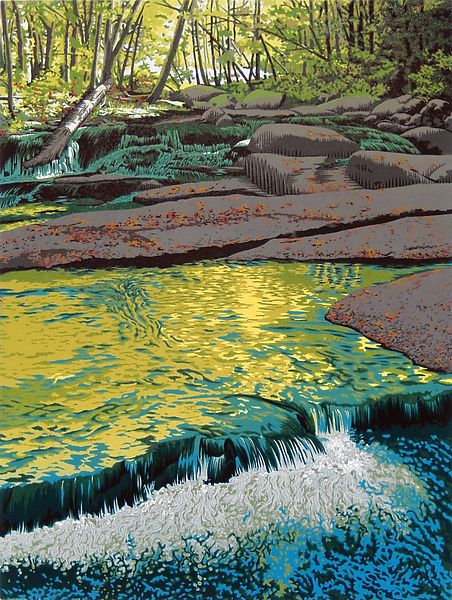 来自艺术家williamhays的亚麻油毡版画