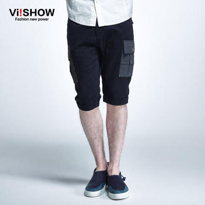 VIISHOW2015夏装短裤男 欧美休闲短裤多口袋工装短裤五分裤潮