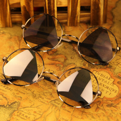 2015潮人创意男女款三角镜片圆形框太阳镜太阳眼镜墨镜