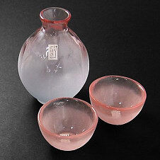 @特！日本名品 廣田硝子 樱の特辑 酒器三件套 【樱 粉】