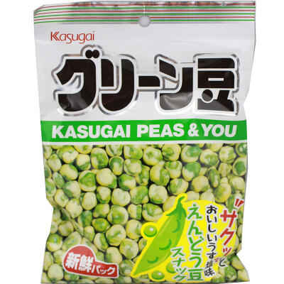 日本进口 kasugai春日井膨化原味青豆115g 松脆豌豆果 休闲零食品