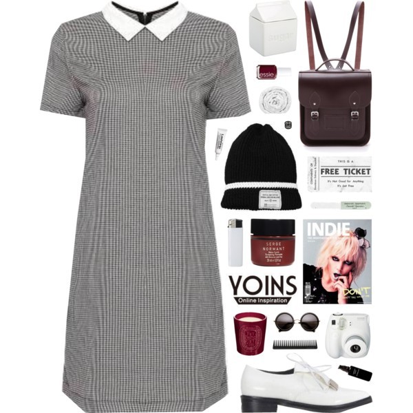 Shop and these items at http://yoins.com/  #yoins #yoinscollection @yoinscollection Dress : http://yoins.com/Grey-Mini-Dress-with-Contrast-Lapel-Neckline-p-967187.html … Shoes : http://yoins.com/White-Lace-Up-Flat-Shoes-p-966104.html … Hat : http: