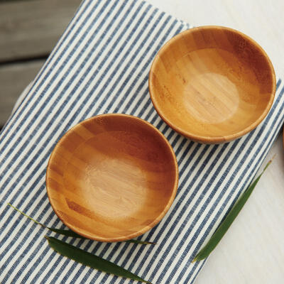 竹木制酱料调料碟冰激凌甜品碗 日式餐厅土豆泥碗餐具