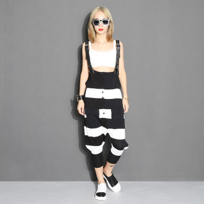 CHICSKY 欧美 嘻哈风 格针织皮带宽松收脚裤