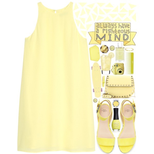 #pastel #onecolor #yellow #dress