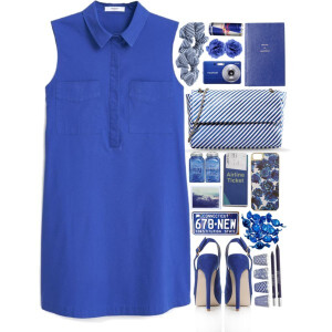 I want to dedicate this set to @blonde-bedu, @stylemeup007 and @pokemoncouture for always taking the time to write such loving and supporting comments on my sets! xx #blue #shirtdress #heels #summer #beoriginal  #daytonight #polyvorecontest  @polyvore-ed