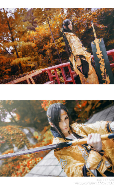 【#剑网3COS#】破军·藏剑 @傾HIKARI /摄影@斗笔雷 /后期 傾HIKARI 斗笔雷/后勤感谢男票/「君子如风，藏剑西湖。」/@剑网3有爱同人秀 /大图半次元O网页链接