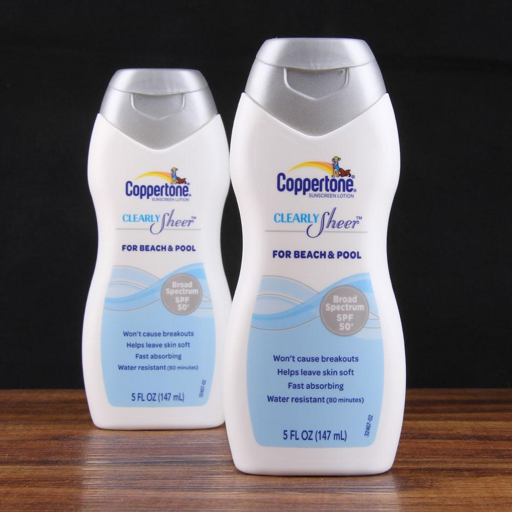 美国水宝宝沙滩型防晒霜spf50清爽不堵海边游泳池粉刺有痘可用