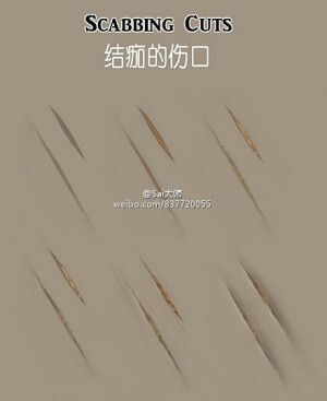 手速缝合伤口的画法参考素材