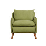 啊密特Amit 沙发 布艺沙发 可拆洗小户型沙发 客厅咖啡厅单人双人三人现代简约布艺小沙发 绿色 单人位