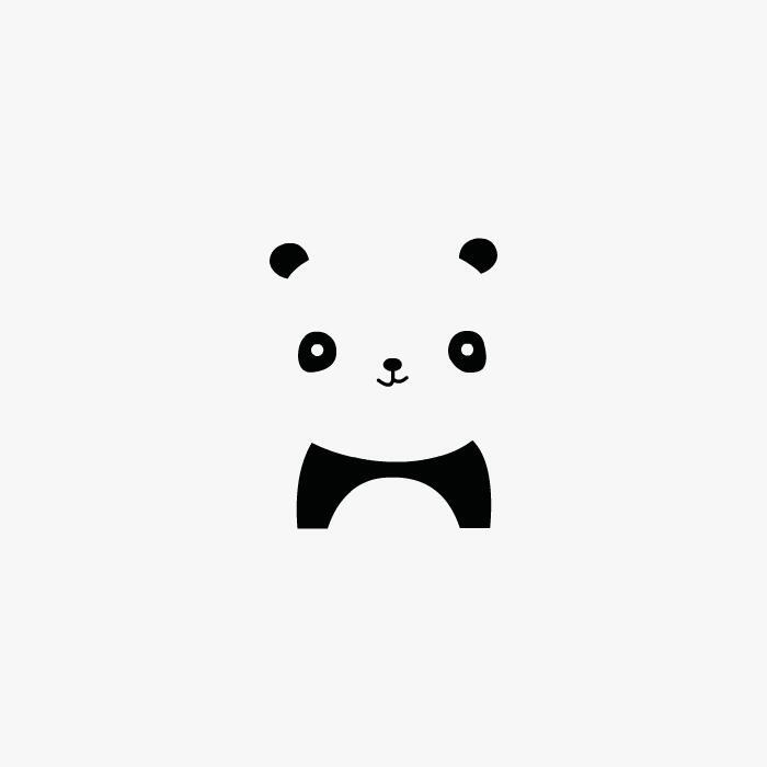 黑社绘 创意防水纹身贴 萌萌哒熊猫君 panda