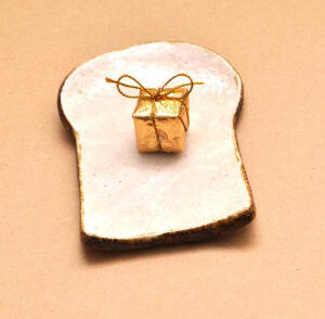 日本直送 ZAKKA 作家质朴粗陶作品 超萌面包碟M  L