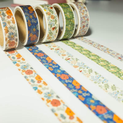 日本直供 和纸胶带第二季 手帐diy必备彩色花文具装饰贴纸