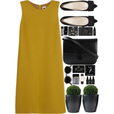 A fashion look from July 2015 featuring short yellow dress, pointy toe shoes and leather crossbody handbags. Browse and shop related looks.