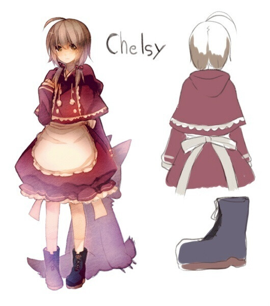 Alice Mare-Chelsy【绘画素材】 素描 铅笔画 手绘稿 插画 人设 线稿 黑白素材 服装设计 电脑绘画