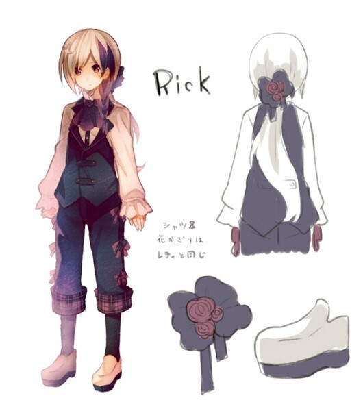 Alice Mare-Rick【绘画素材】 素描 铅笔画 手绘稿 插画 人设 线稿 黑白素材 服装设计 电脑绘画