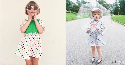 baby style。最近Ins上又诞生了一个超低龄IT Girl——Olive。如同洋娃娃一般的Olive现在只有四岁，她留着金色的波波头，大大的眼镜颇有当年娜塔莉·波特曼扮演玛蒂尔达时的灵气。当然，Olive的走红还是因为她可爱多变的造型～