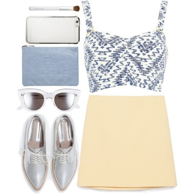 A fashion look from July 2015 featuring holiday tops, mini skirt and zara shoes. Browse and shop related looks.