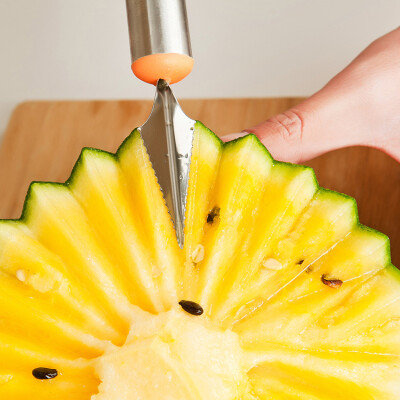 花样水果雕花刀 切拼盘不锈钢切果器 西瓜挖球勺子分割器