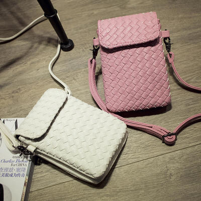2015夏季女包 编织零钱包手机包韩版小挎包迷你小包包 单肩斜挎包
