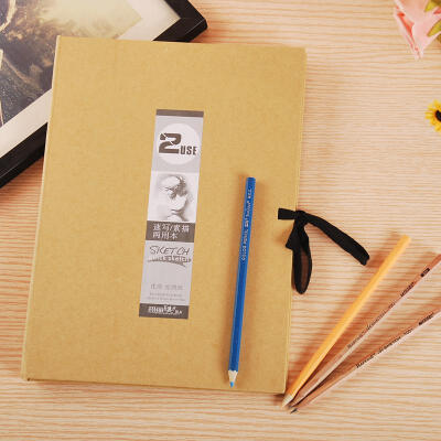 玛丽A4牛皮硬面速写本素描本写生本40张画画绘画专用美术用品
