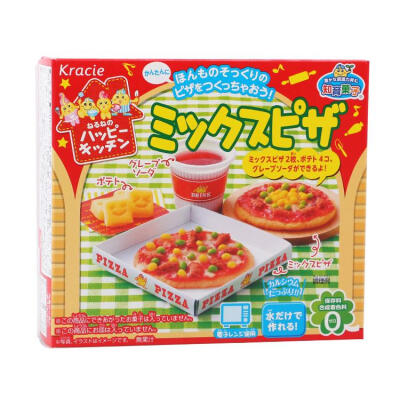 日本进口零食 嘉娜宝Kracie 手工DIY儿童手作披萨食玩糖果3080g