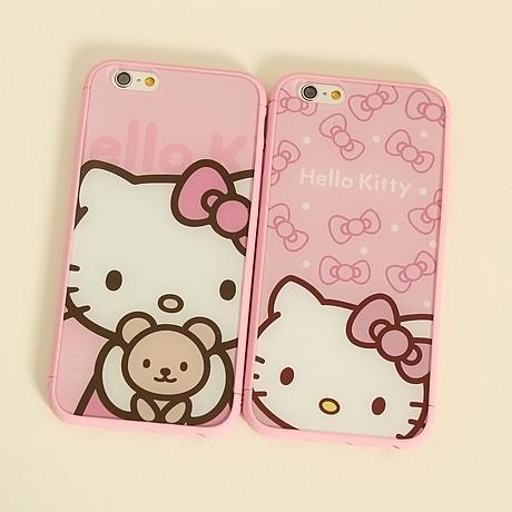 小熊猫咪 iphone66plus5s苹果手机壳磨砂拼接边框全包保护套