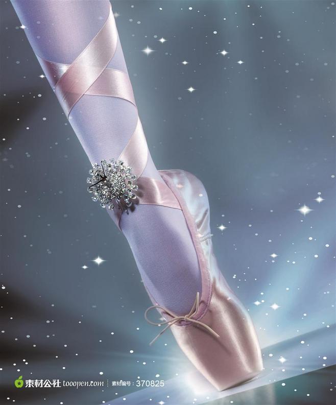 星空下的芭蕾舞鞋飞舞图高清摄影桌面壁纸图片素材