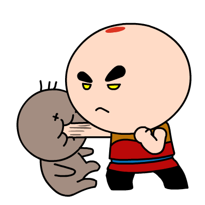 查看《功夫包子出气筒主题表情——翔通动漫原创》原图，原图尺寸：400x400