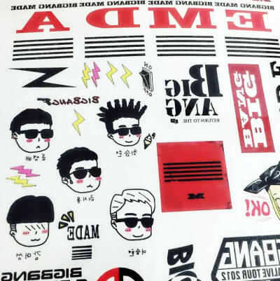 p1nka 自制款超大张 BIGBANG纹身贴