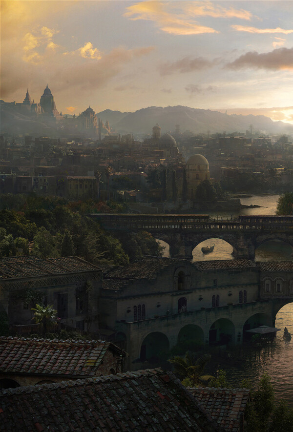 Ancient city matte painting on the Behance Network