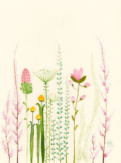 Pretty garden watercolour.