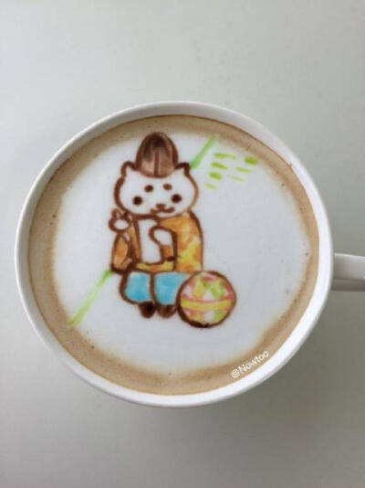 #阿木资源社# 一位推主制作的超萌拿铁咖啡艺术，看着都非常不错的样子，老板通通来一杯【twitter；Nowtoo】