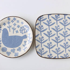 和菓子杂货 作家作品 手作蓝色和染系列 盘子