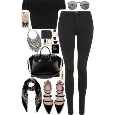 A fashion look from August 2015 featuring black shirt, black jeans and zara shoes. Browse and shop related looks.