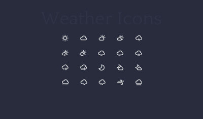 8套天气预报图标psd素材免费下载