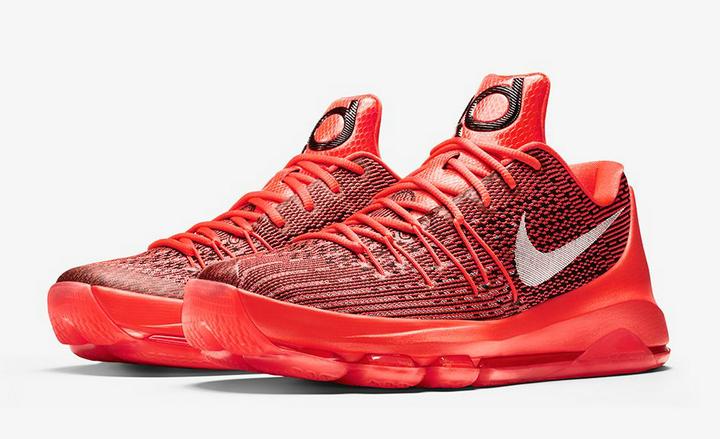 飞人Nike KD8 &ldquo;Bright Crimson&rdquo;杜兰特8 红色 749375610