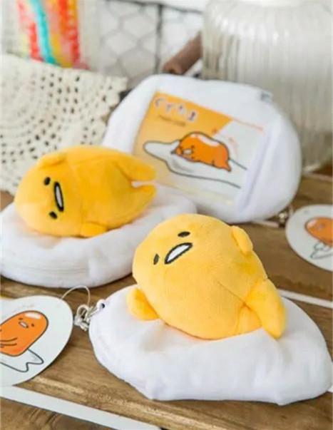 萌萌哒 慵懒蛋黄哥 gudetama 懒蛋蛋可爱伸缩卡包零钱包公交卡包