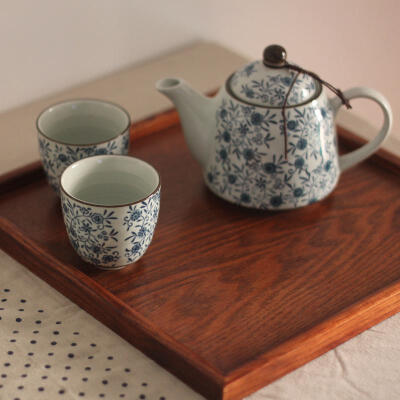 《岁月静好》日式茶托 茶盘 好品质餐盘 木质茶托盘