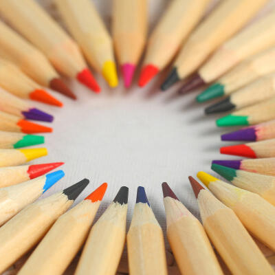 秘密花园韩国填色本绘图专用60色彩色原木铅笔桶装送铅笔送卷笔器