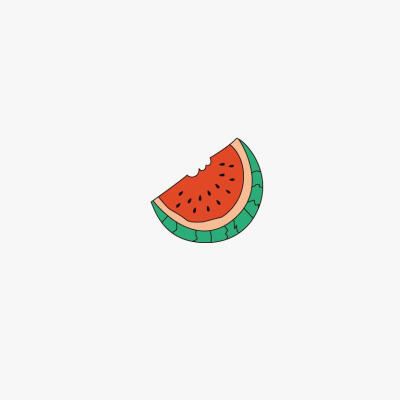 黑社绘 纹身贴防水 清新小物 水果们 清爽的西瓜君Watermelon